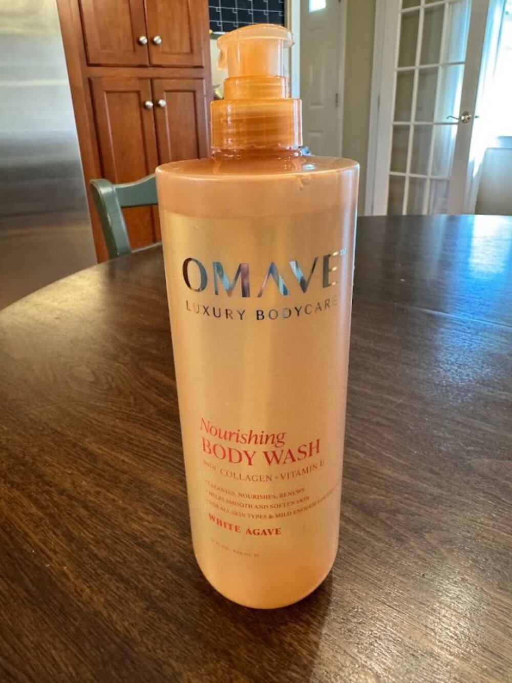 Omave Luxury Body Care White Agave Nourishing Body Wash w/ Collagen 32 OZ JUMBO